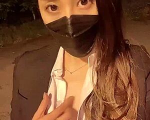 japanese babe enjoys outdoor asian adventure