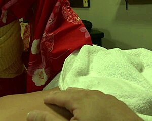 Japanese mom oiled massage turns into hard fucking