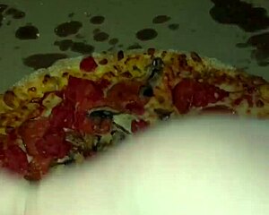 Saudi Arabian Snowwhite Masturbates with Pizza and Chocolate in LA Kinky Fetish