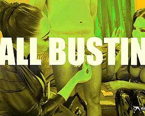 elicia solis and ava koxxx in latex heels dominating spanking slave with toys? 