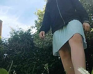 Whore Burps And Pisses Pantsless In Public Park