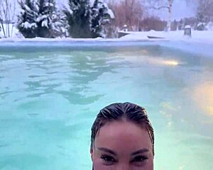 Monika Fox Delivers Quick Winter Blowjob Then Fingers Herself Amid Snowy Nature
