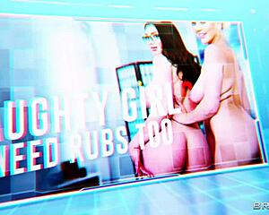 Naughty Girls Get Oily Rubs And Cum Swaps