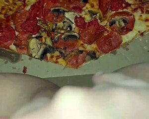 Saudi Arabian Snowwhite Masturbates with Pizza and Chocolate in LA Kinky Fetish