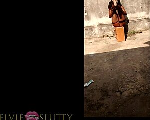 elvie the ebony slut masturbates wildly outdoors in phone compilation part 2