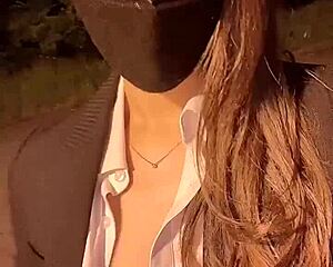 japanese babe enjoys outdoor asian adventure