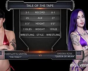 oh god charlotte sartre wrestles nude against sheena rose fingering pussies