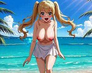 Ei, quer ver a loira de praia chupando e fodendo na areia? Festa selvagem da Elsa no litoral!