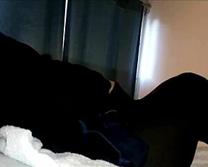 big ass brunette pegs trv with huge double dildo anal play