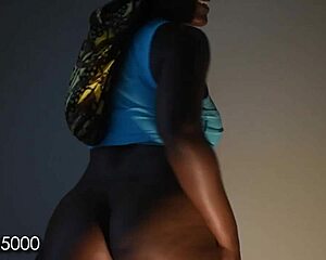 Ebony Deepthroats Staring into Eyes