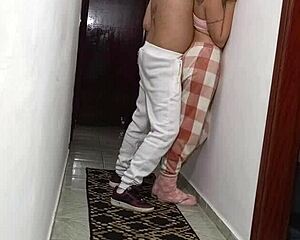 stepdaughter grinds wall dry humps and rubs to orgasm