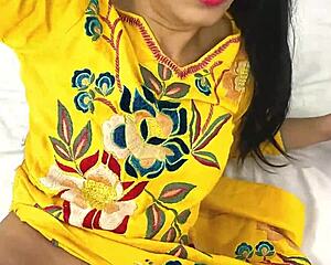 Auntie turned into doggy for hardcore ass licking and pussy fuck squirting orgasm in Indian family roleplay