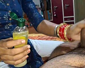 Desi village bhabhi's best massage turns into wild cum in mouth explosion!