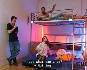 CUCK4K NAUGHTY HOSTEL WIFE CHEATS WITH OLD NEIGHBOR ANAL IN STOCKINGS TIGHT SMALL TITS