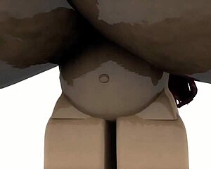 roblox character goes through wild body inflation sequence with big natural curves