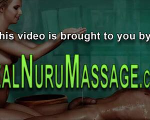 masseuse ends session drenched head to toe in hot sticky load.