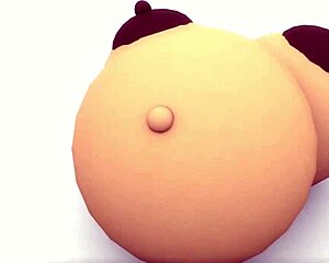 roblox character goes through wild body inflation sequence with big natural curves