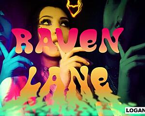 goth babe raven lane teases then rides logan xander's monster cock wet