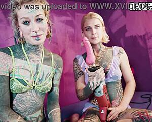 ever wonder how this cute tattoo goth squirts from anal fuckmachine pounding?