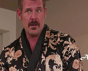 Blonde milf caught cheating on date turns into rough threesome creampie!!