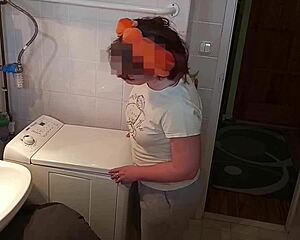 Sexy mature wife fucked by washing machine repairman part 1 husband sleeps then wakes unsuspectingly joins