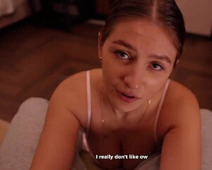 Lucky delivery guy bends over big assed horny neighbor rips clothes fucks wet shaved pussy cowgirl creampie