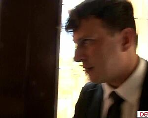 Blonde Teen Babysitter Deepthroats Boss Cock After Gig!