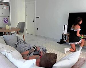 Wife Fight Leads to Maid All-Holes Hardcore Pounding