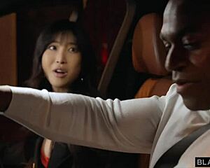 wow sultry asian podcaster emiri momota rides stranger's bbc bent over doggystyle then missionary cunilingus!