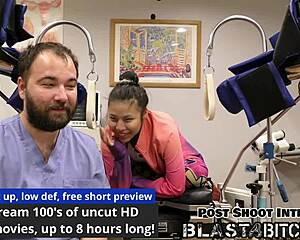 Doctor Fingers Raya Nguyen Pussy While She Sucks Cock POV