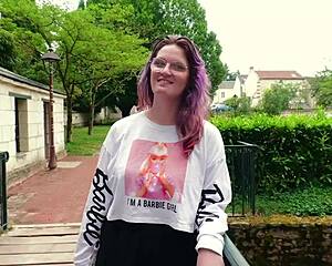 Malicia's Massive Natural Tits Bounce in French Cam-Girl Show