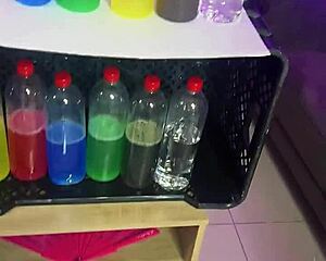 i tried tiktok bottle challenge with my sexy stepmom leyne rodriguez