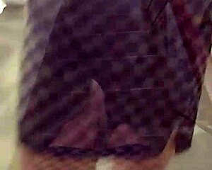 shemale ting xuan pees outside then masturbates CUMMING on thigh!