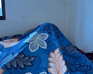 Stepsister shares bed while stepdad parties then takes hard anal creampie pounding