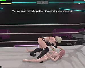 chase tales pegs honoka in femdom strapon wrestling