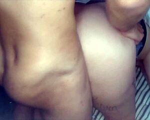 naughty hijastro spots madrastra stuck under mattress and fucks her petite shaved pussy raw