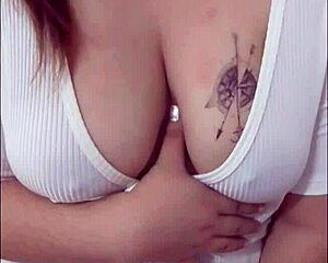 hey teacher, walking braless flashing huge tits on public road gets pussy played?