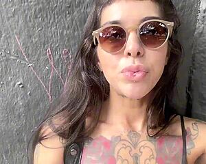 yo these nasty lesbian sluts fuck wild at carnival party with everyone watching amateurs outdoor