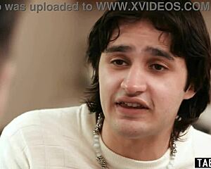 Stepson and stepdad double penetrate blindfolded mature stepmom post-massage