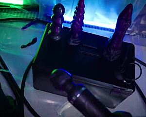 ksu colt gapes her petite ass and pussy with huge dildos fisting machines cumming like a real fuck doll