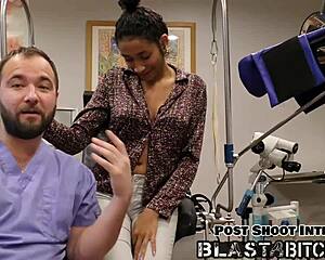 miss marss moans in latex gloves as face gets cum blasted after domination face fucking