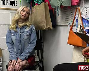 Petite shy Emma Rosie sucks cock deep and fucks hard at the office