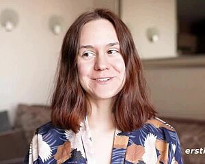 ANCA RIDES DILDO DOGGYSTYLE SPREADING SHAVED PUSSY WIDE!