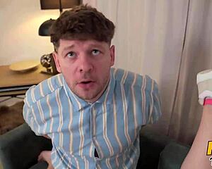 hey sexy college babe taking two monster cocks first time in dorm