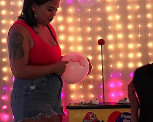 Filipina Amateurs Pump Balloons in Asian Fetish Stuffing