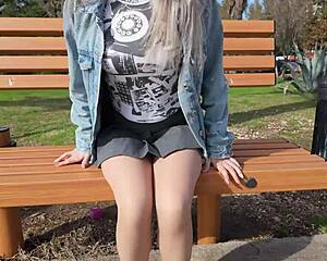 Romantic stroll hides vibrator buzzing my pussy