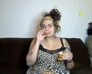 i watch rebecca adams' big tits devour shrimp backstage with daddy