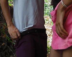 sri lankan skinny wife spreads narrow ass for neighbor's outdoor fuck in public