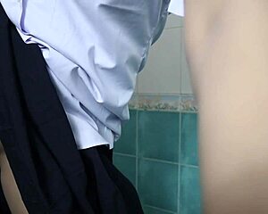 thai schoolgirl uniform hides tight pussy for sneaky hardcore fucking