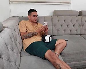 i fuck my latina boss abby carter doggy after she masturbates watching me